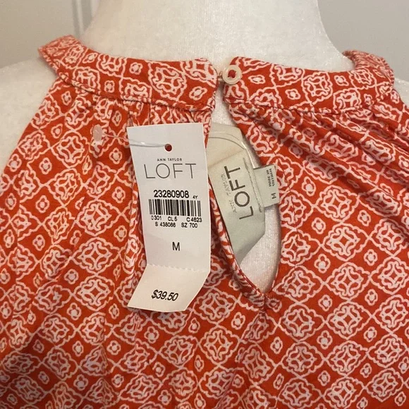 NWT Loft Print Knit Top Sz M - Picture 3 of 5